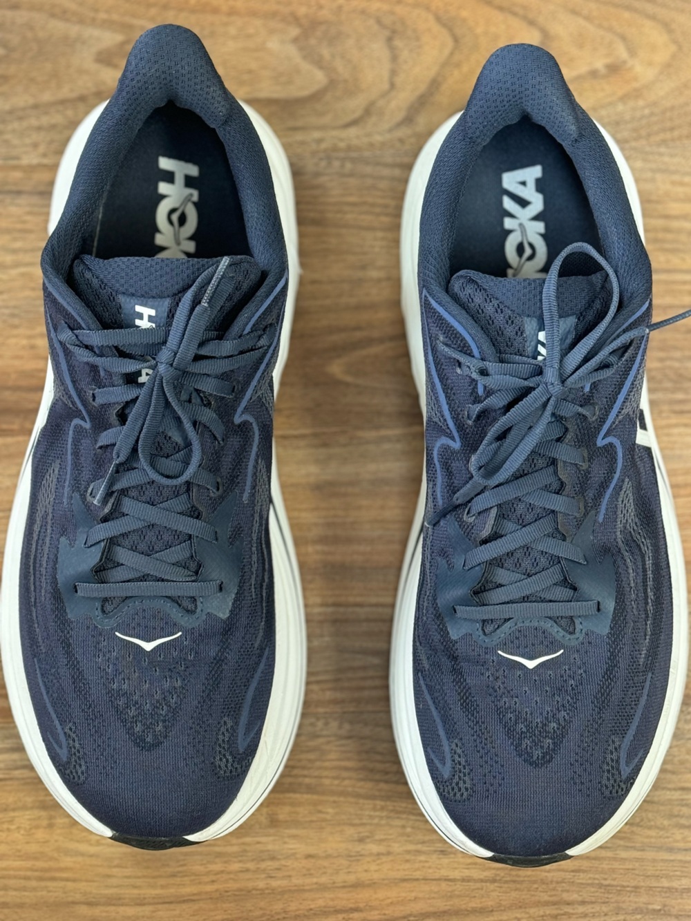 HOKA Clifton 10 Men’s Running Shoes Navy White Size 13D Road Running - Picture 11 of 11